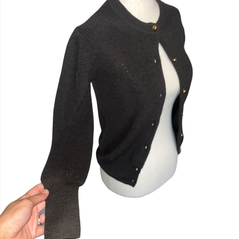 Trina Turk Brown Merino Wool Cardigan